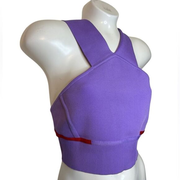 Herve Leger High Neck Bra Top in Wisteria - Picture 3 of 10